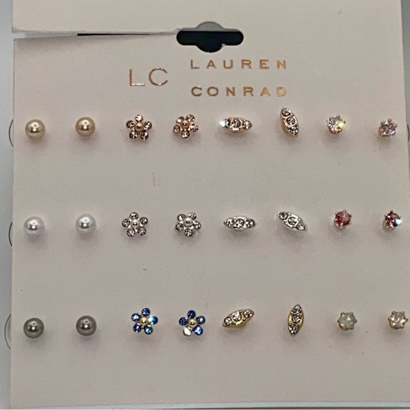 12 pairs of stud earrings by Lauren Conrad - Picture 1 of 7